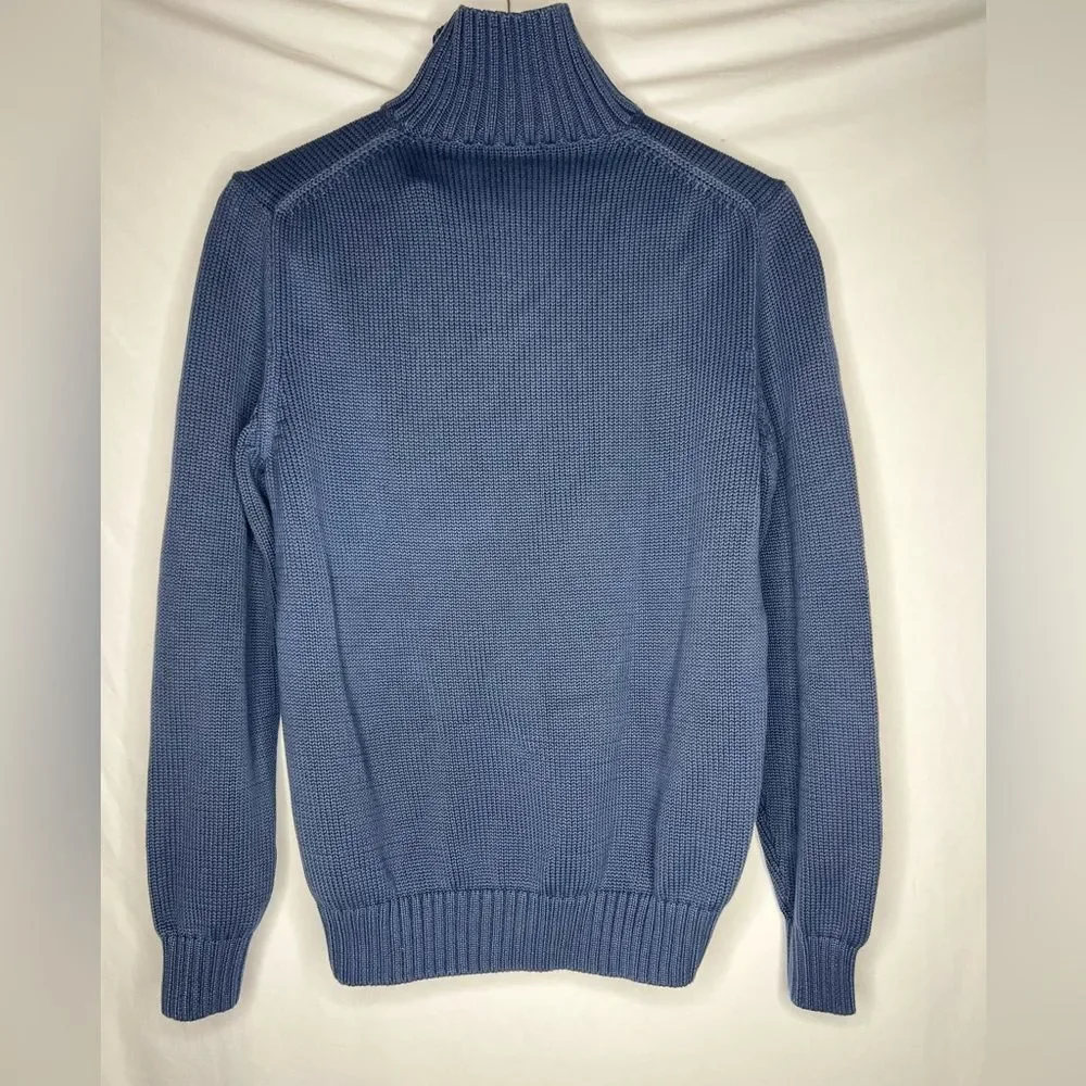 J. Crew Men's  Quarter Zip 100% Cotton Sweater Size M